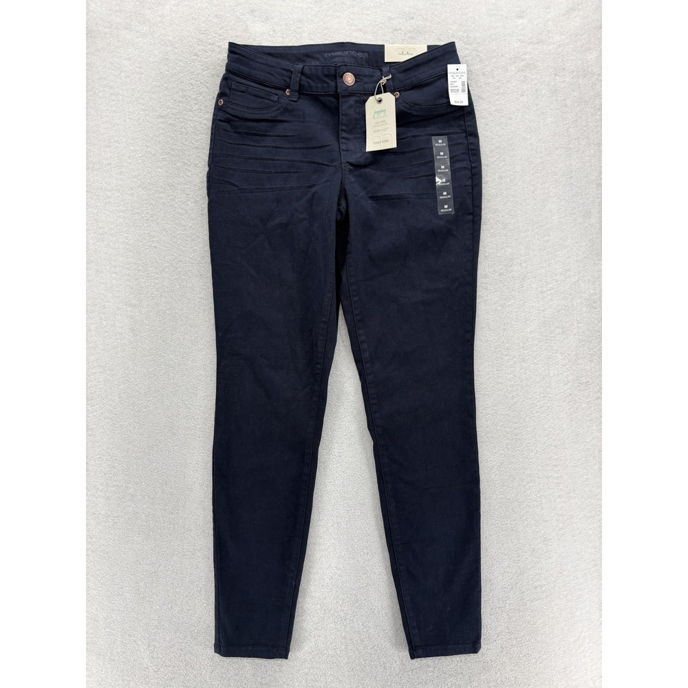 Maurices Denim Flex Jegging Jeans Womens Medium Blue Dark Wash Mid Rise Pants